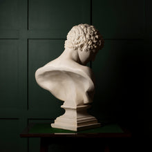 Load image into Gallery viewer, Plaster Bust of Antinous – Classical Style Decorative Sculpture
