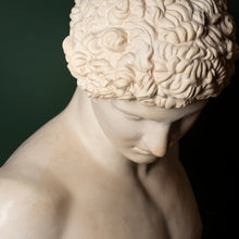 Load image into Gallery viewer, Plaster Bust of Antinous – Classical Style Decorative Sculpture
