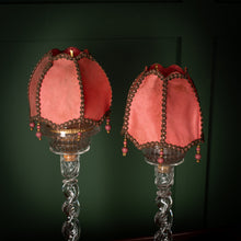 Load image into Gallery viewer, Pair Of Victorian Cricklight Nightlights On Stands.
