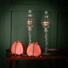 Load image into Gallery viewer, Pair Of Victorian Cricklight Nightlights On Stands.
