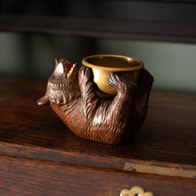 Load image into Gallery viewer, Black Forest Bear &amp; Brass Bowl
