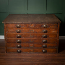 Load image into Gallery viewer, Vintage Industrial Pine Plan Chest
