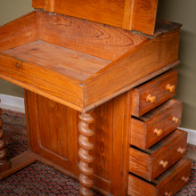 Load image into Gallery viewer, Victorian Pitch Pine Davenport Desk
