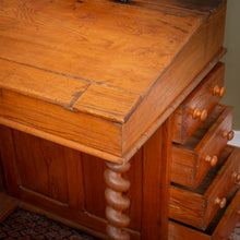 Load image into Gallery viewer, Victorian Pitch Pine Davenport Desk
