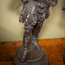 Load image into Gallery viewer, Large Pair of French Patinated Régule Historical Figures
