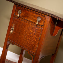 Load image into Gallery viewer, Edwardian Mahogany Drop-Leaf Bedside Cabinet c.1900–1915
