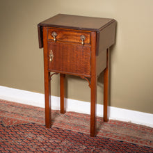 Load image into Gallery viewer, Edwardian Mahogany Drop-Leaf Bedside Cabinet c.1900–1915
