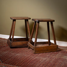 Load image into Gallery viewer, Pair of Industrial Factory Work Stools c.1890–1930
