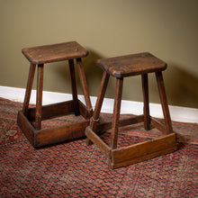Load image into Gallery viewer, Pair of Industrial Factory Work Stools c.1890–1930
