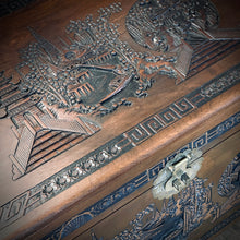 Load image into Gallery viewer, Carved Camphor Wood Chest Chinese Export
