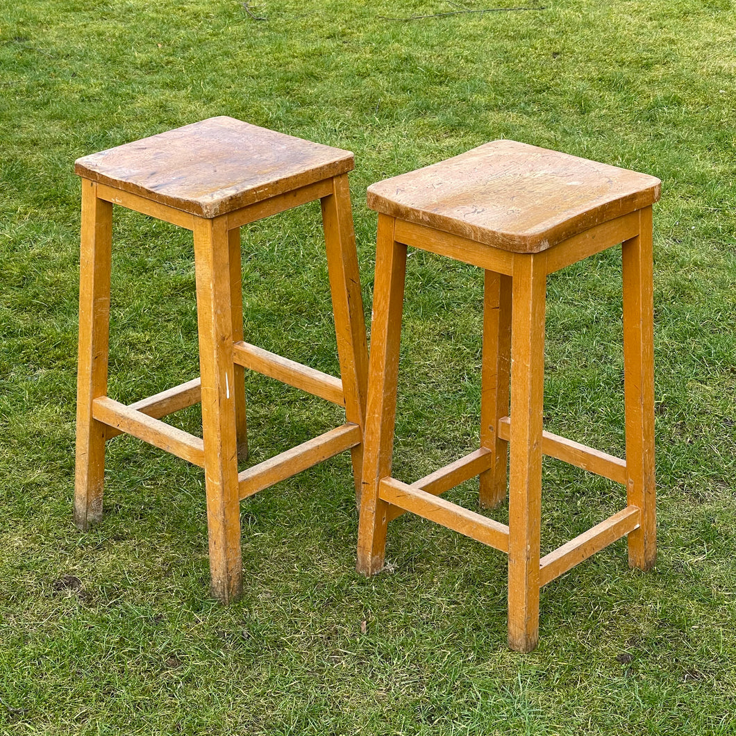 Pair of 1950s Lab Stools