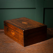 Load image into Gallery viewer, Victorian walnut and Tunbridge Ware inlaid jewellery box
