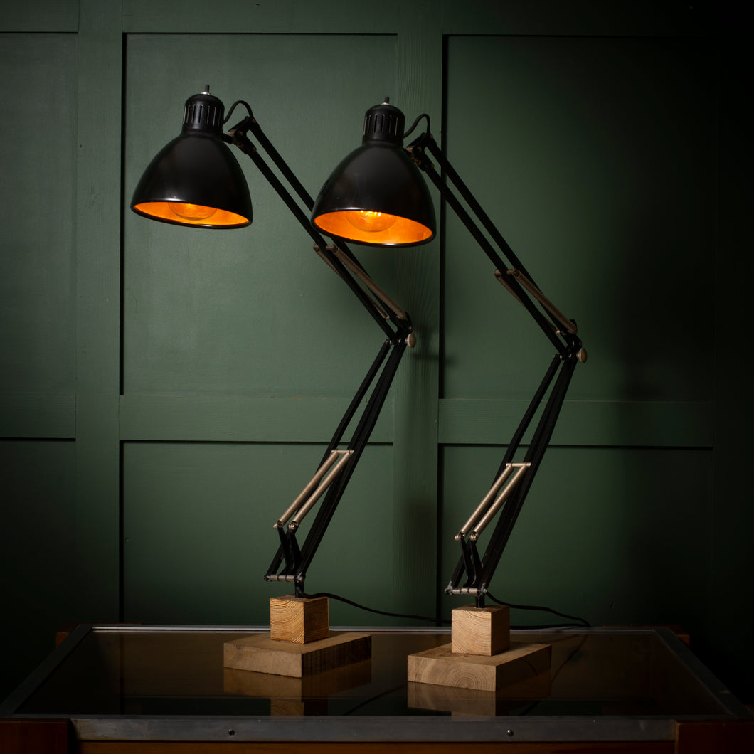 Pair of Black Naska Loris Lamps
