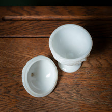 Load image into Gallery viewer, Avon milk glass covered candy dish
