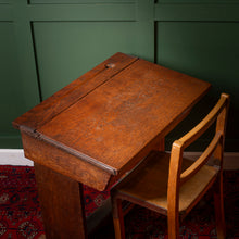 Load image into Gallery viewer, Vintage British School Desk &amp; Chair Set – Early to Mid 20th Century
