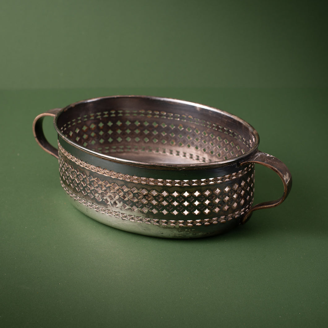 Ornate EPNS Walker & Hall Lattice Bowl