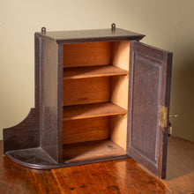 Load image into Gallery viewer, Carved Oak Wall Cabinet – Gothic Revival Style
