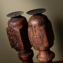 Load image into Gallery viewer, Antique Bed Leg Candlestick Holders
